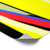 Gelb Mellow bunt abstrakte Art Hippie Stil Poster (Ecke)