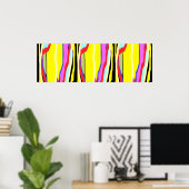 Gelb Mellow bunt abstrakte Art Hippie Stil Poster (Heimbüro)