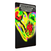 Gelb Mini Klemmbrett (Schrägansicht)