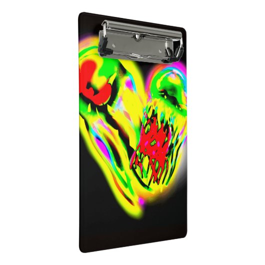 Gelb Mini Klemmbrett (Schrägansicht)