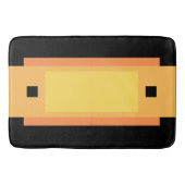 Gelb Minimal Orange Schwarz Badematte (Vorderseite)