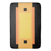 Gelb Minimal Orange Schwarz Badematte (Vorderseite Vertikal)