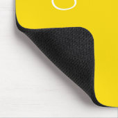 Gelb minimalistischer personalisierter Skriptname  Mousepad (Ecke)