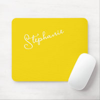 Gelb minimalistischer personalisierter Skriptname