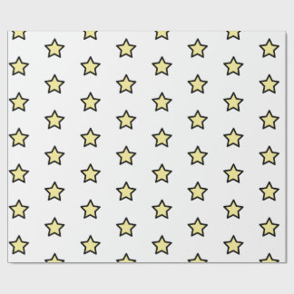 Gelb minimalistisches modernes Sternmuster Geschenkpapier