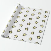 Gelb minimalistisches modernes Sternmuster Geschenkpapier (Ungerollt)
