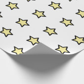 Gelb minimalistisches modernes Sternmuster Geschenkpapier (Ecke)