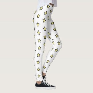 Gelb minimalistisches Sternmuster geometrisch wied Leggings