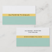 Gelb / Minze Visitenkarte (Vorne/Hinten)