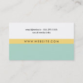 Gelb / Minze Visitenkarte (Rückseite)