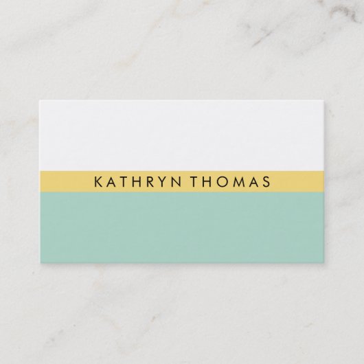 Gelb / Minze Visitenkarte (Vorderseite)