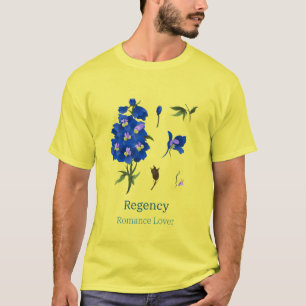 Gelb mit blauem Blumenhemd für Romantik-Leser T-Shirt