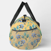 GELB MIT BLAUEN BLUME UND BLÄTTER DUFFLE BAG (Rechts)