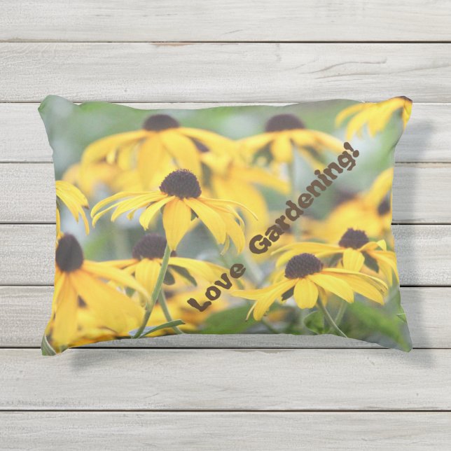 gelb mit braunen kissen für draußen (Vorderseite)