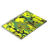 Gelb mit Green Camouflage Notebook Notizblock (Linke Seite)