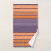 Gelb mit lila gestreiftem Muster Badhandtuch Set (Handtuch)