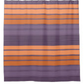 Gelb mit lila gestreiftem Muster Duschvorhang (Vorderseite)