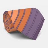 Gelb mit lila gestreiftem Muster Krawatte (Gerollt)