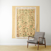 Gelb mit mehrfarbigem botanischem Blumendesign Wandteppich (Beispiel)