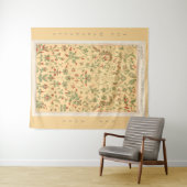 Gelb mit mehrfarbigem botanischem Blumendesign Wandteppich (Beispiel (Horizontal))