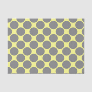 Gelb mit polka-grauen Punkten Seidenpapier