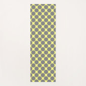 Gelb mit polka-grauen Punkten Yogamatte (Vorderseite)