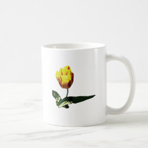 Gelb mit roter Tulpe Kaffeetasse