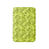 Gelb mit schwarz leuchtendem Neuralmuster Badematte (Vorderseite Vertikal)