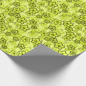Gelb mit schwarz leuchtendem Neuralmuster Geschenkpapier (Ecke)
