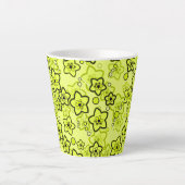 Gelb mit schwarz leuchtendem Neuralmuster Milchtasse (Vorderseite)
