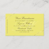Gelb mit Silver Decklack und Monogramm Visitenkarte (Rückseite)
