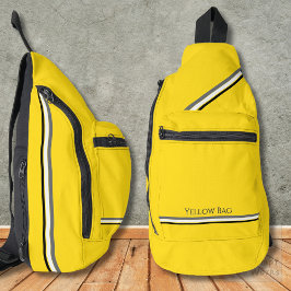 Gelb mit Streifen Crossbody Bag