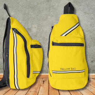 Gelb mit Streifen Crossbody Bag