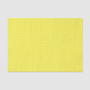 Gelb mit weißen Kreisläufen Seidenpapier