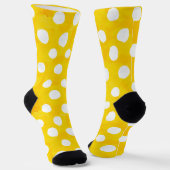 Gelb mit weißen Polka-Punkten Socken (Gewinkelt)