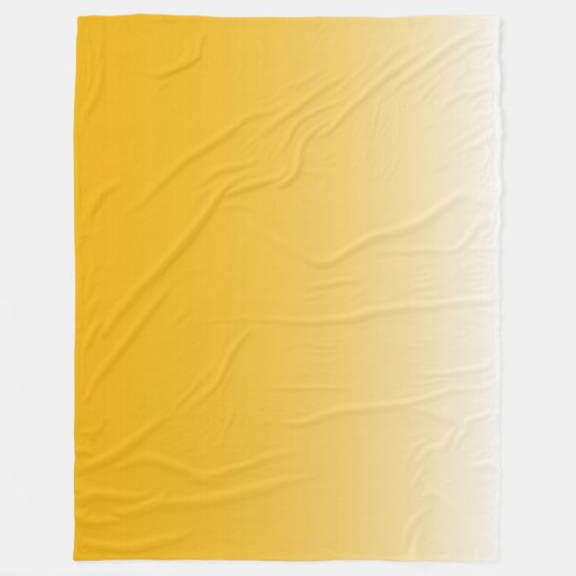 Gelb mit zweifarbigem Farbverlauf Fleecedecke (Vorderseite)