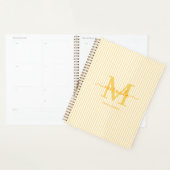 Gelb-monogramm-personalisierter Planer (Anzeige)