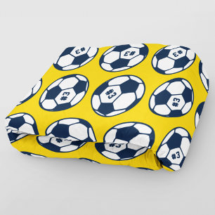 Gelb-navis-Fußball-Muster Fleecedecke