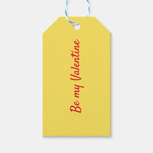 Gelb nein.4, Gelbe Tags für Geschenke Geschenkanhänger (Vorderseite)