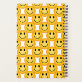 Gelb Notebook-Planer mit glücklichem Gesicht Emoji Planer (Rückseite)