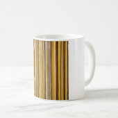 Gelb, Ocker, Braune Streifen Kaffeetasse (VorderseiteRechts)