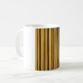 Gelb, Ocker, Braune Streifen Kaffeetasse (Vorderseite Links)