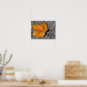 Gelb-orange Blatt-Fotoplakat Poster (Küche)