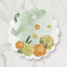 Gelb-orange-Blume Grün für Anhänger