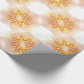 Gelb-Orange-Blumenmuster Geschenkpapier (Ecke)