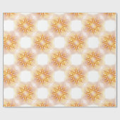 Gelb-Orange-Blumenmuster Geschenkpapier (Flach)