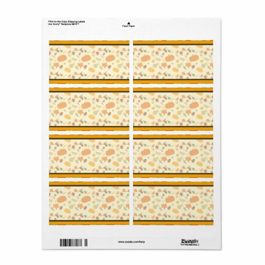 Gelb-Orange-Erntedank-Erntemuster (Vorne)