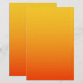 Gelb Orange Farbe Briefpapier (Vorne/Hinten)