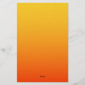 Gelb Orange Farbe Briefpapier (Rückseite)