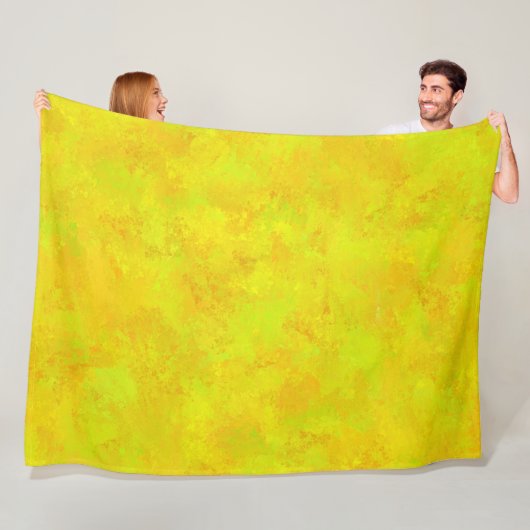 Gelb Orange Grün Abstraktes Muster Fleecedecke (Beispiel)